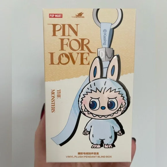 POPMART- THE MONSTERS Pin for Love Series-Vinyl Plush Pendant - “M” - NEW SEALED - Picture 9 of 9
